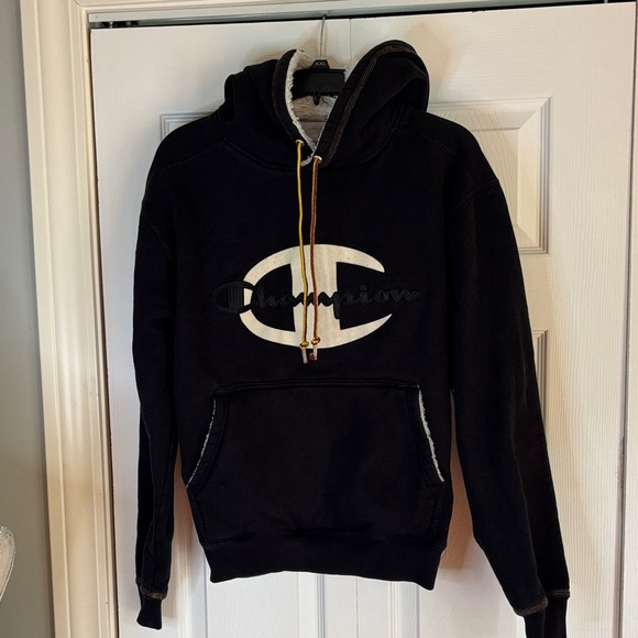 Champion Black and Cream Hoodie for Men - Picture 3 of 5